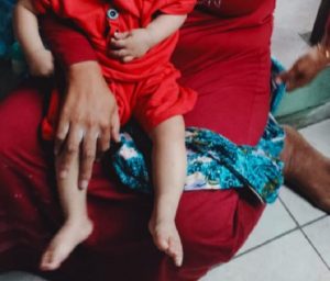 Balita berjenis kelamin laki-laki ditemukan warga disebuah pos security