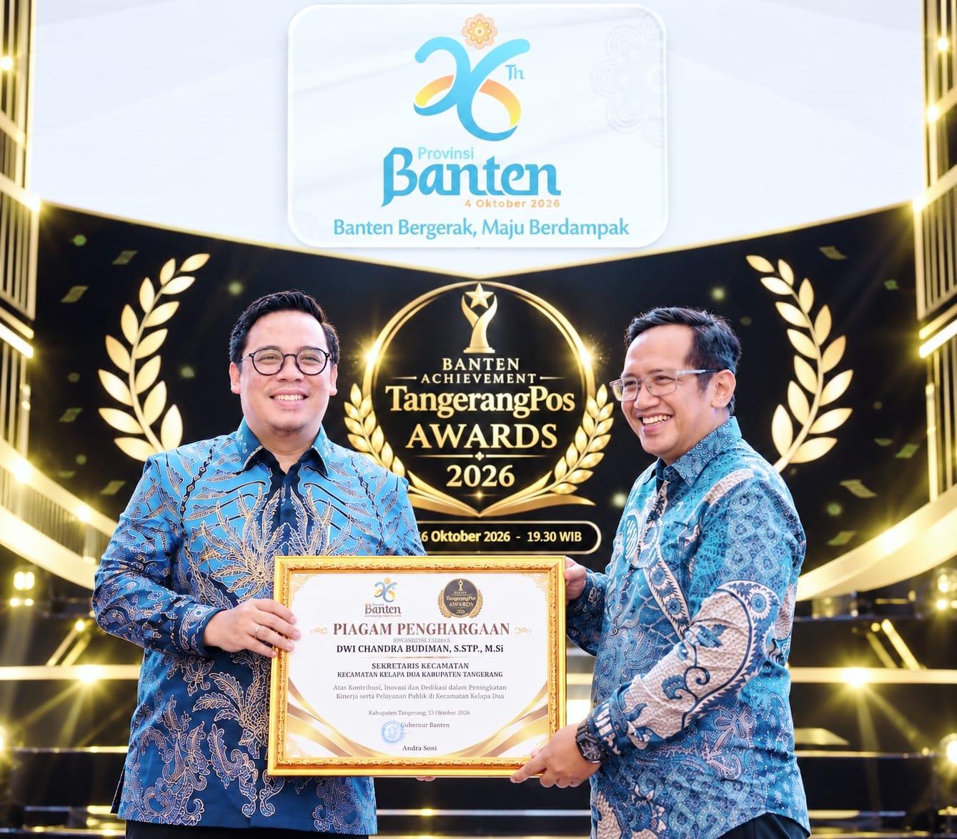 Dwi Chandra Budiman, Tokoh Inspiratif 2026, dorong komunikasi publik digital dan keterbukaan informasi di Kecamatan Kelapa Dua, Tangerang.